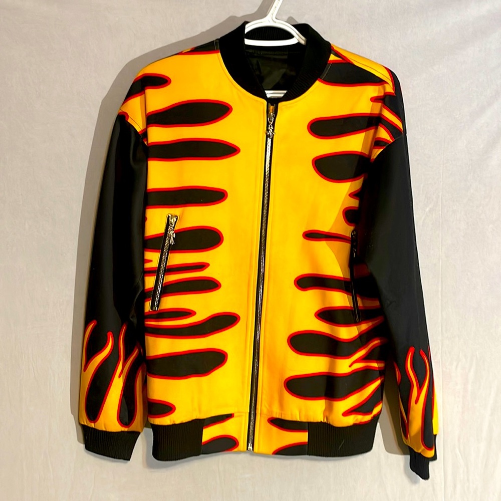 Flame bomber jacket